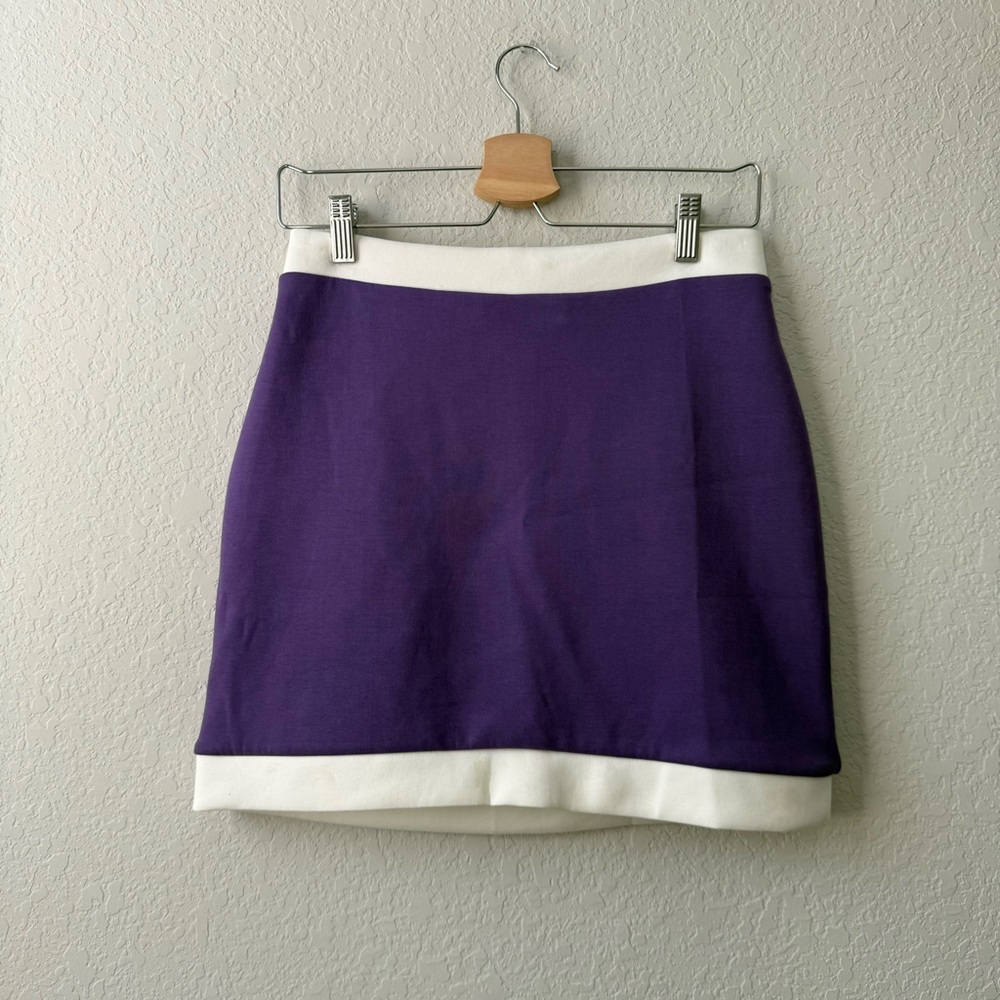Lena Purple and White Mini Skirt